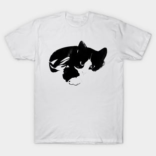 black and white cat T-Shirt